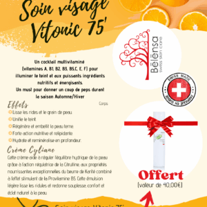 Soin Visage Vitonic 75' + Crème + sérum = Lotion OFFERTE